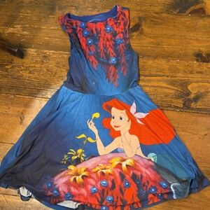 Disney Blue and Red Little Mermaid Print Dress